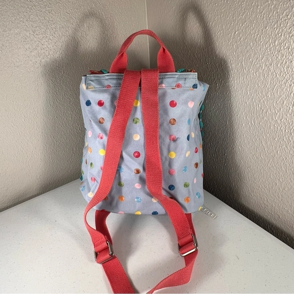 Matilda Jane Make A Splash Swim Backpack Floral Polka Dot Drawstring Snap Close